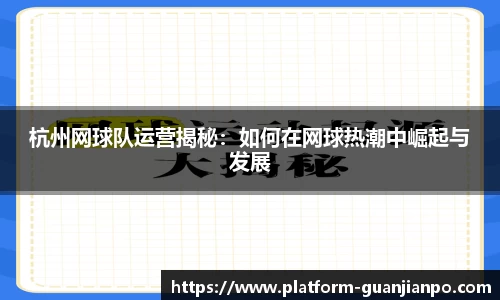 杭州网球队运营揭秘：如何在网球热潮中崛起与发展